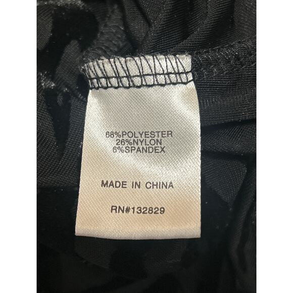 Remi X Revolve Ella Black Animal Tiger Print Velvet Long Sleeve Shirt Top 2XL - Picture 5 of 5